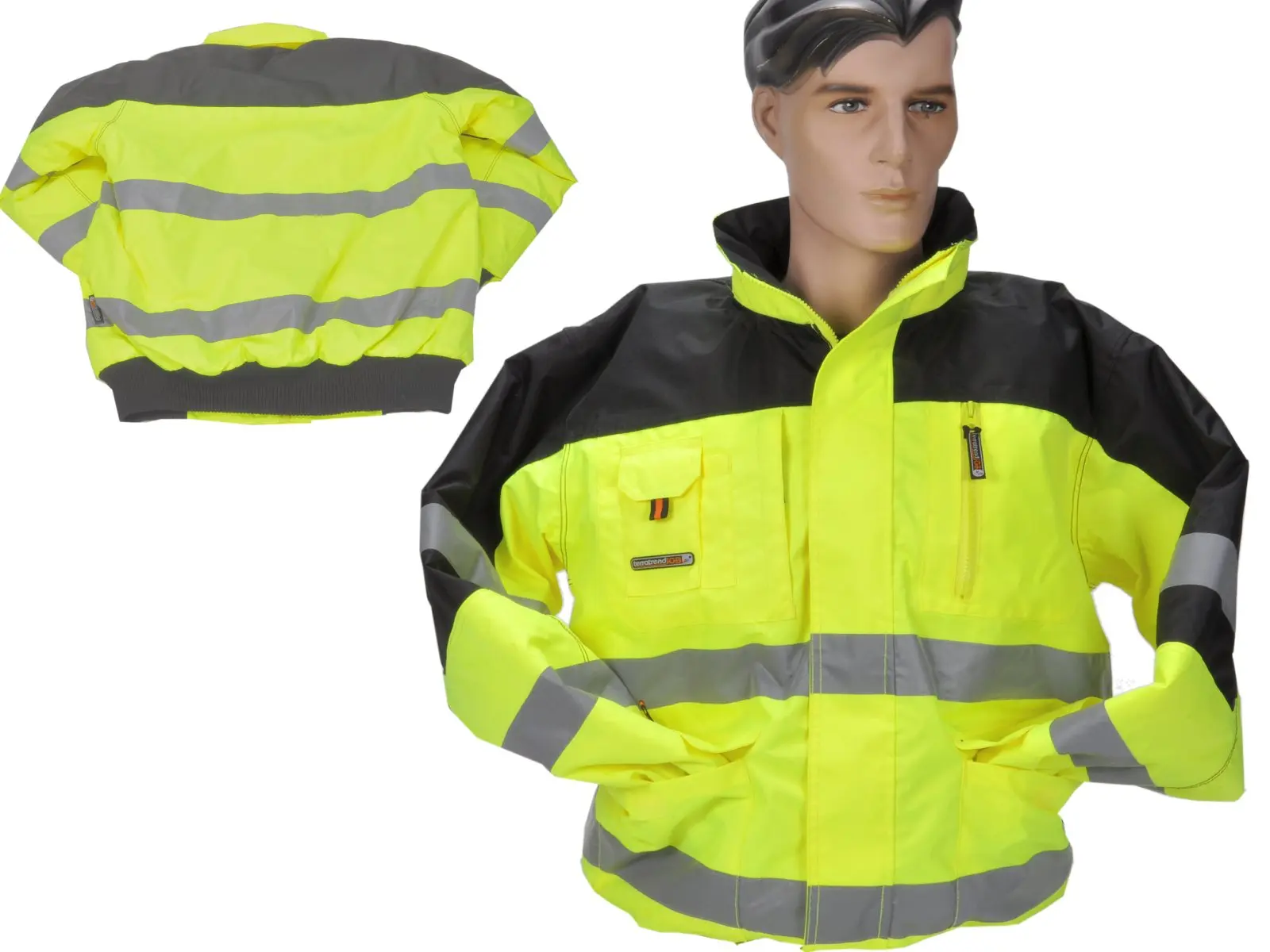 Warnpilotenjacke  Gr.2XL, gelb/schwarz