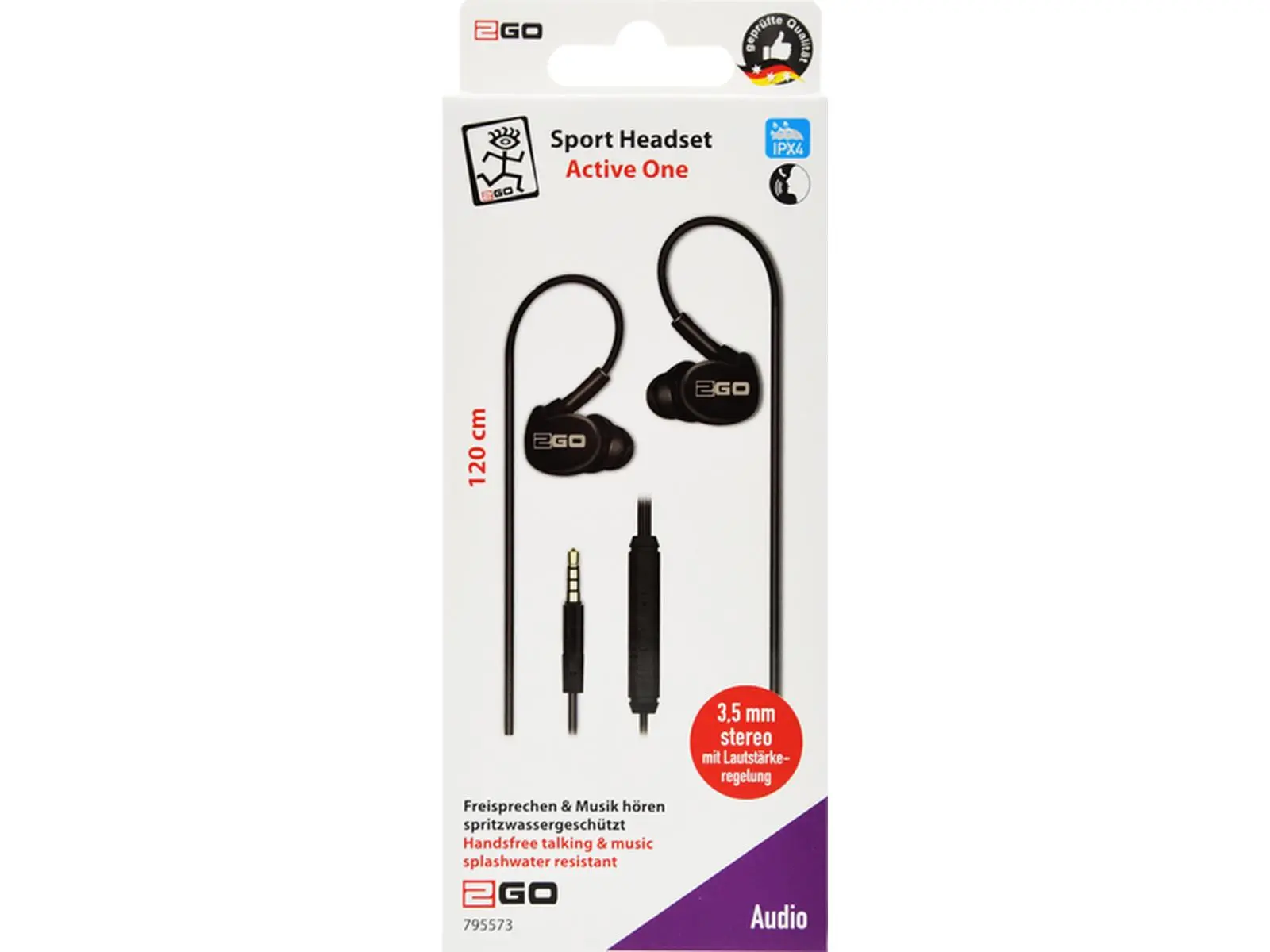 In-Ear Sport-Headset, Active 1, schwarz